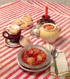 Bosnian pot — a bosnian main course dish from Bosnia and Herzegovina — featuring layered assembly, chunked vegetables, slow-cooked