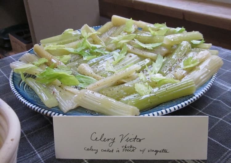 Celery Victor — a american main course dish from United States — featuring marinated, simmered, chilled