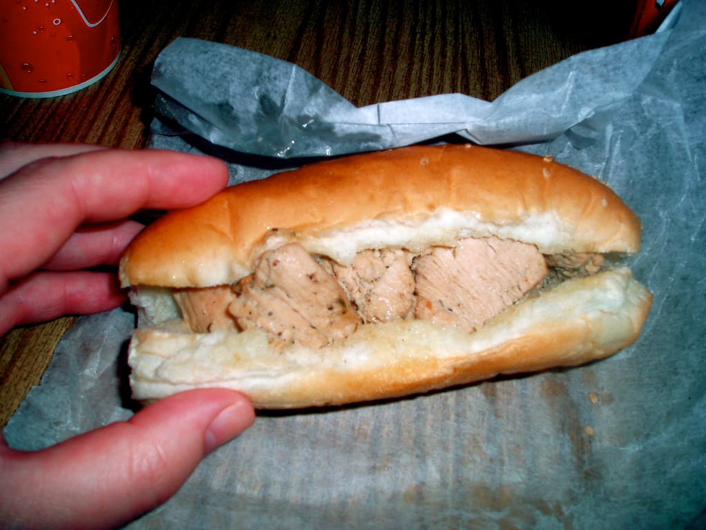 Spiedie — a american main course dish from United States — featuring marinated cubes, charcoal-grilled, skewered
