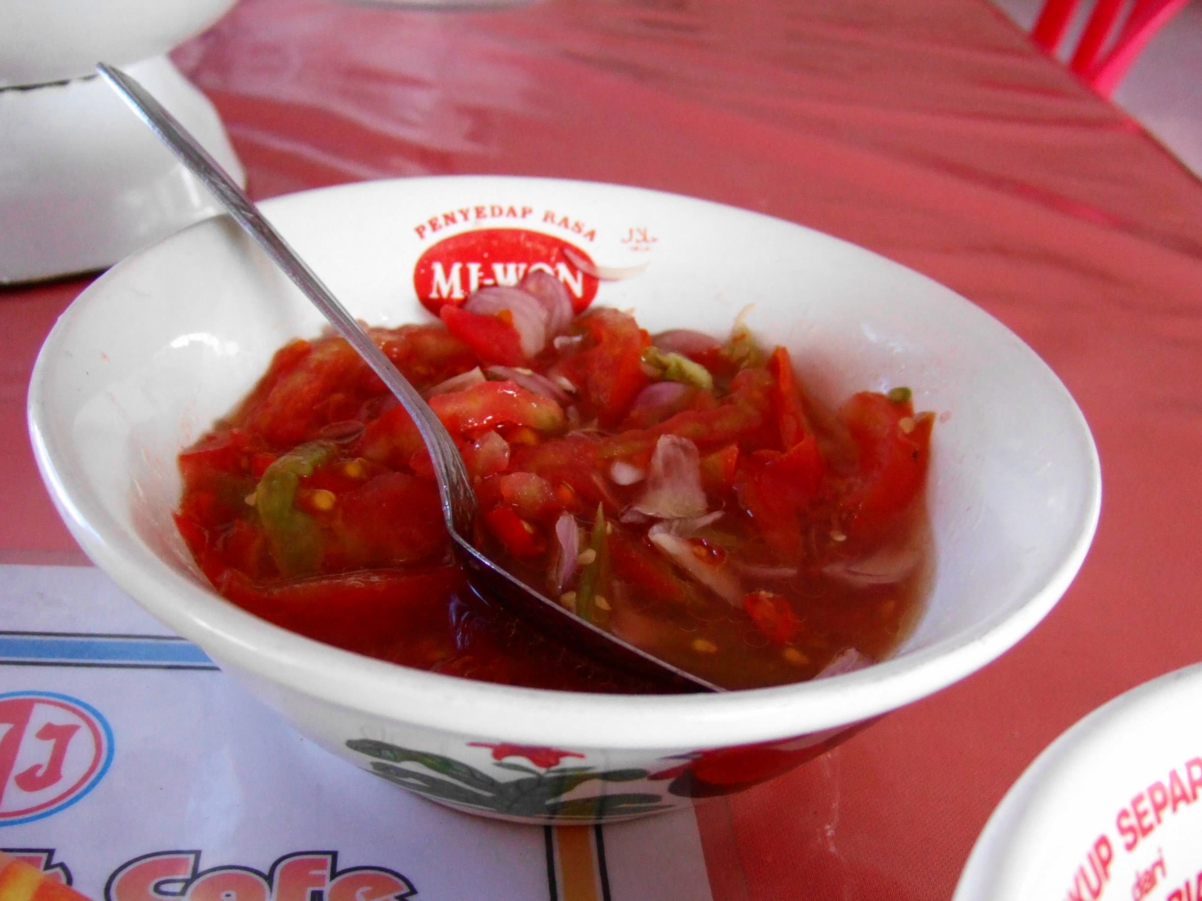 Dabu-dabu — a indonesian main course dish from Indonesia — featuring raw sambal, citrus-forward, fresh chili-based
