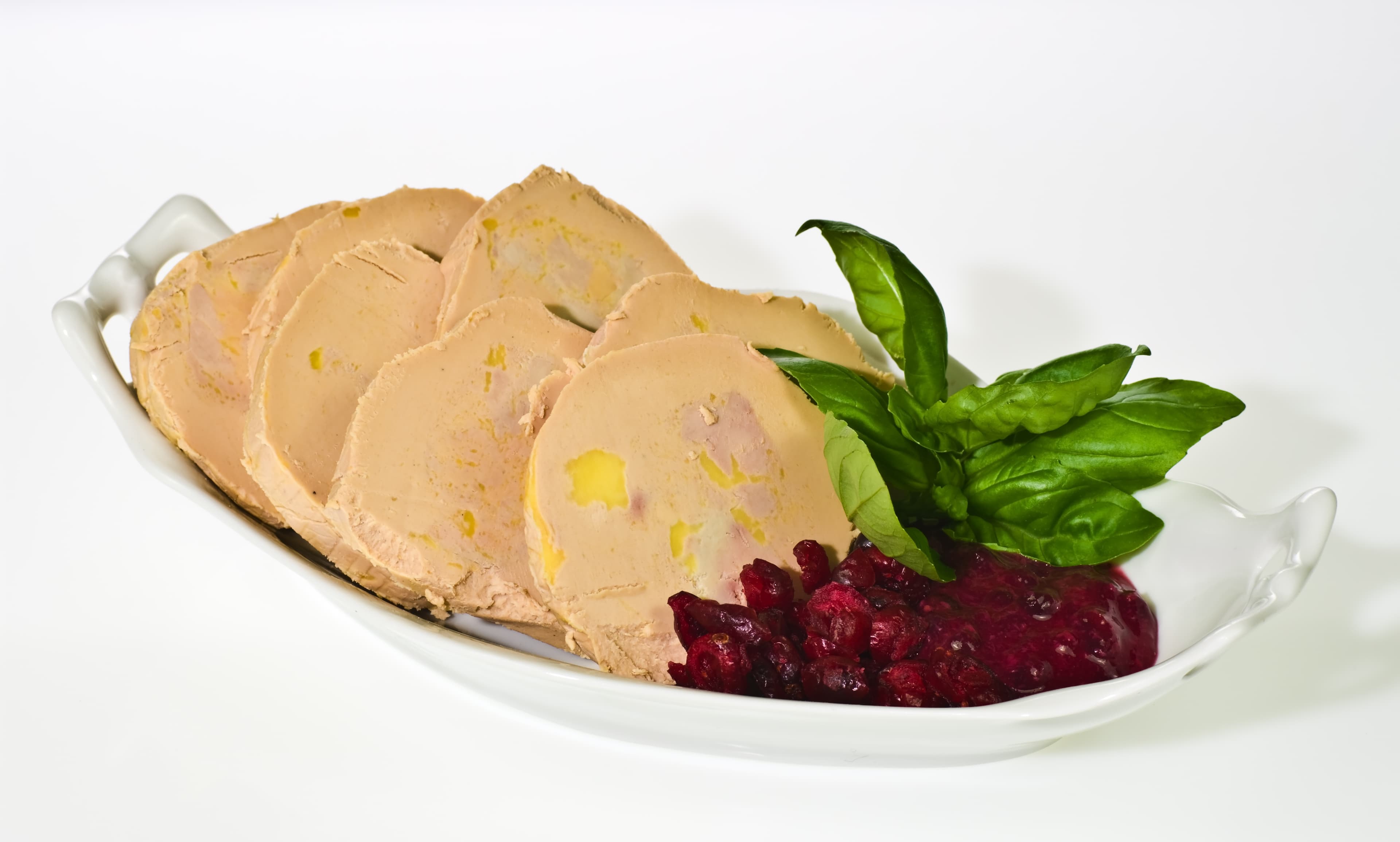 Foie gras — a french main course dish from France — featuring force-fed, enlarged liver, French delicacy