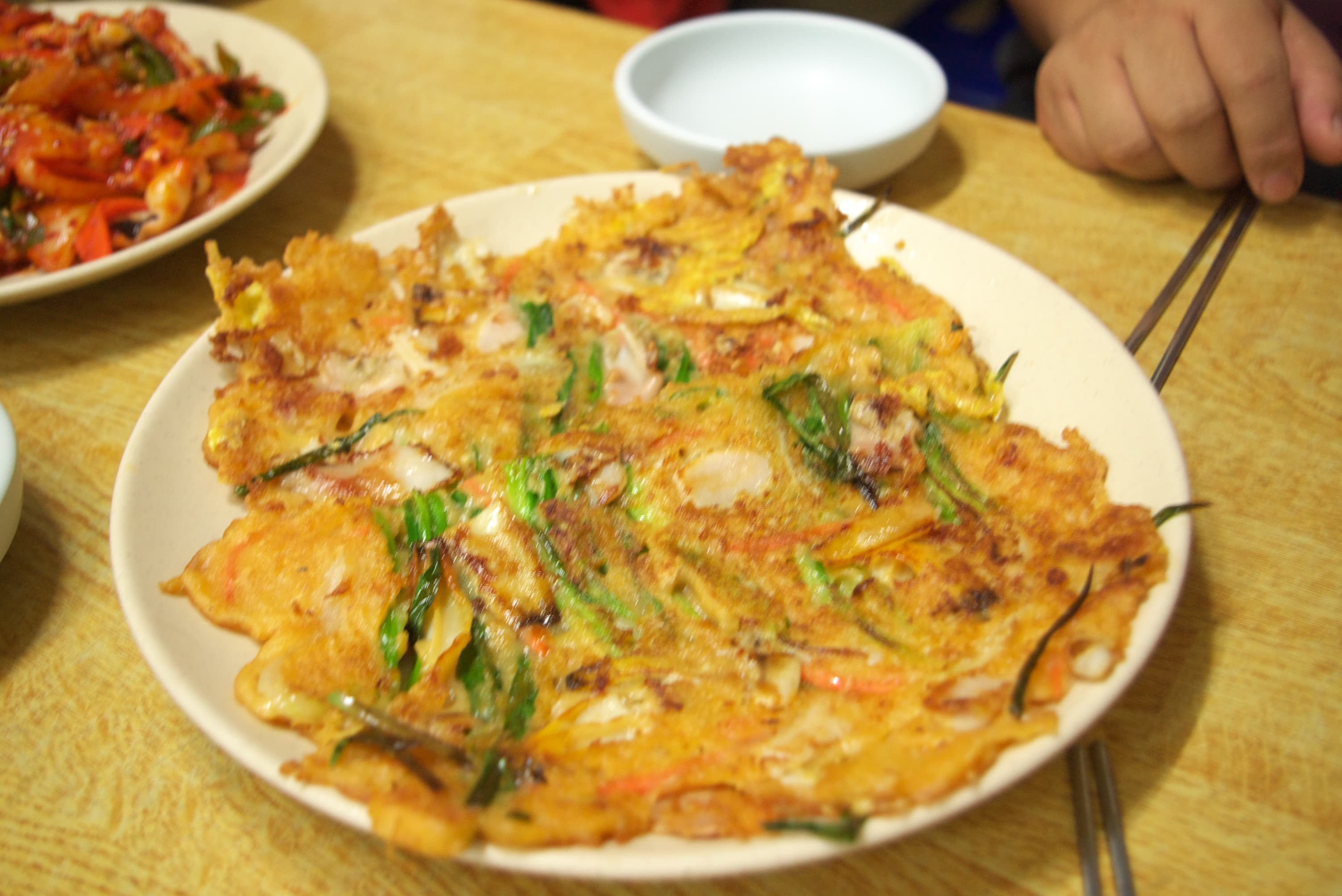 Jeon (food) — a korea cuisine appetizer dish from Korea — featuring egg-dredged, pan-fried, versatile