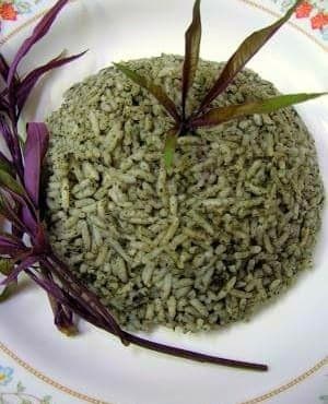 Nasi lemuni — a malaysian breakfast dish from Malaysia — featuring herb-forward, breakfast staple, northern Peninsular Malaysia