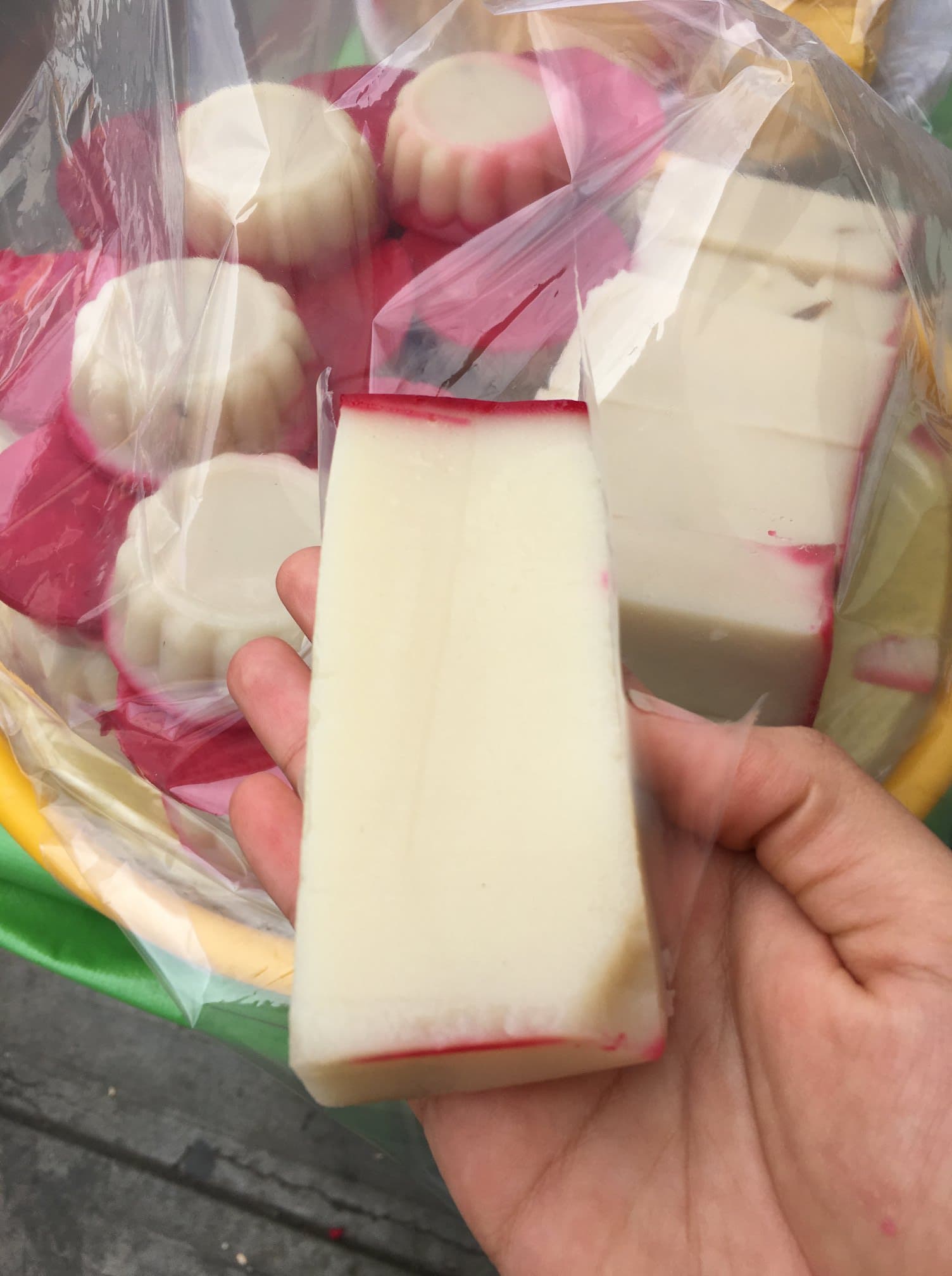 Nicuatole — a mexican dessert dish from Mexico — featuring gelatinous, ground maize base, seasonally flavored