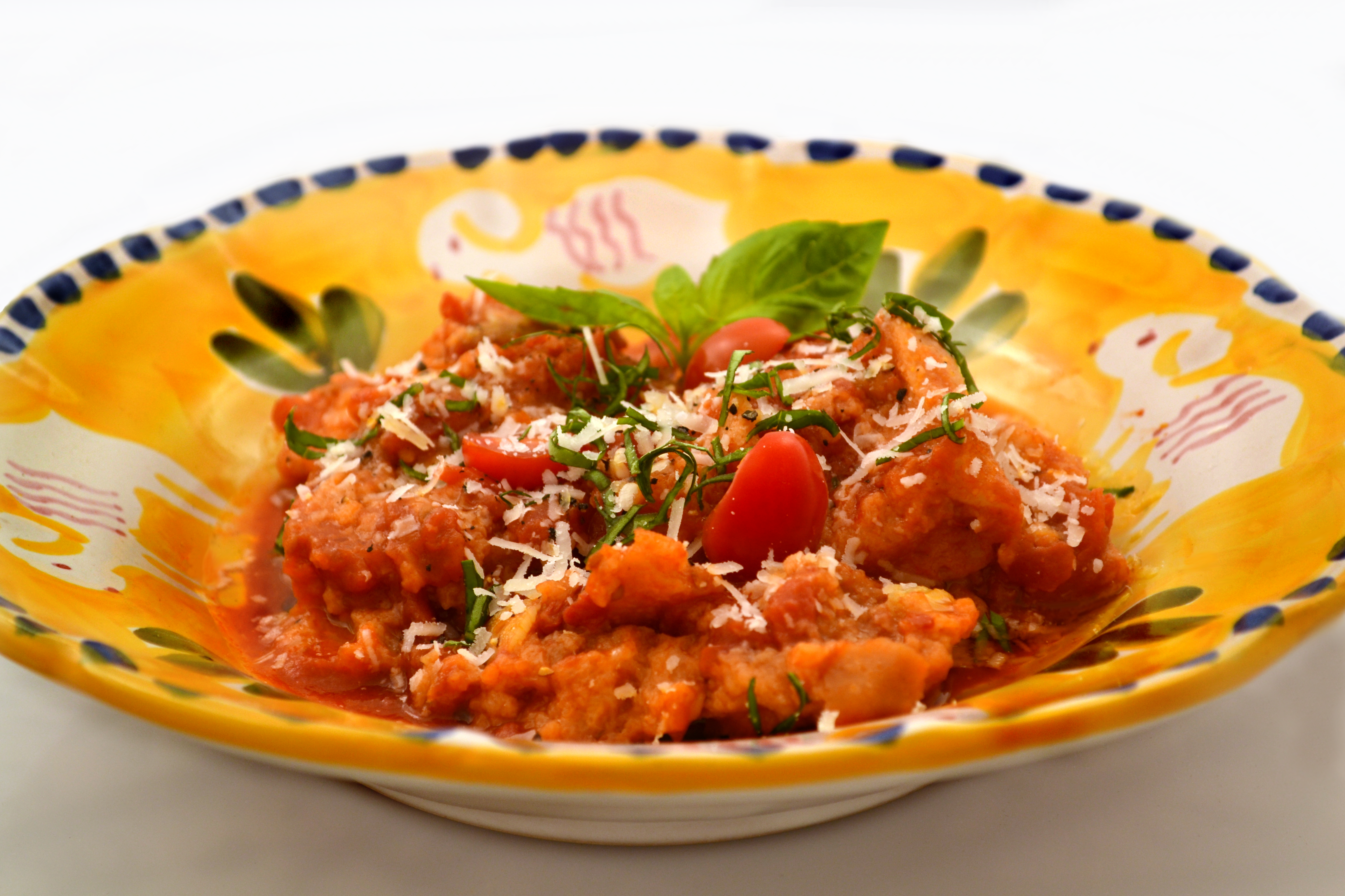 Pappa al pomodoro — a italian main course dish from Italy — featuring peasant-rooted, bread-forward, tomato-minimal