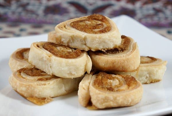 Nun's Farts — a canadian dessert dish from Canada — featuring laminated pastry, butter-brown, rolled and sliced