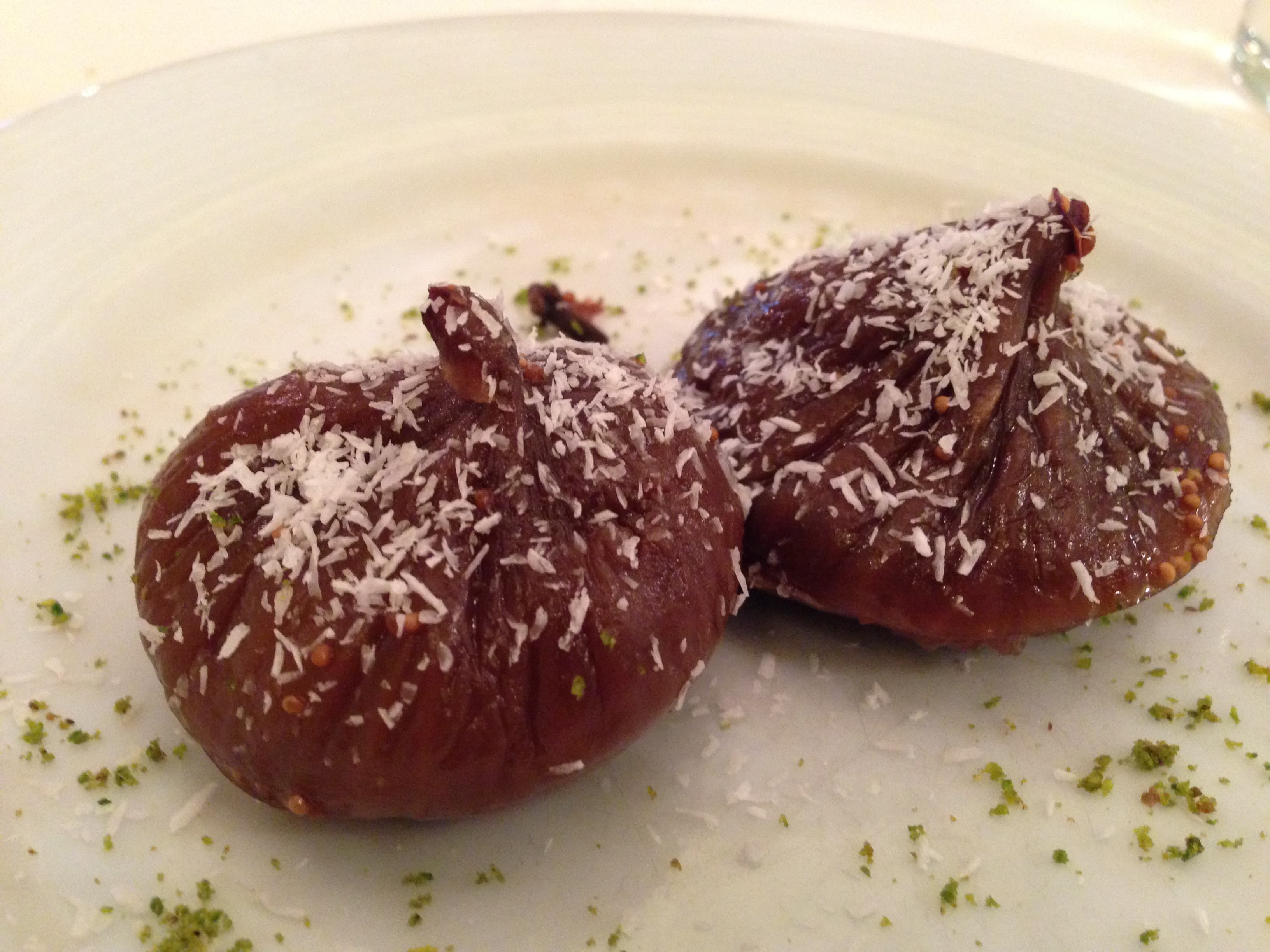 Walnut stuffed figs — a turkish dessert dish from Turkey — featuring soaked and stuffed, nut-filled, milk-bound