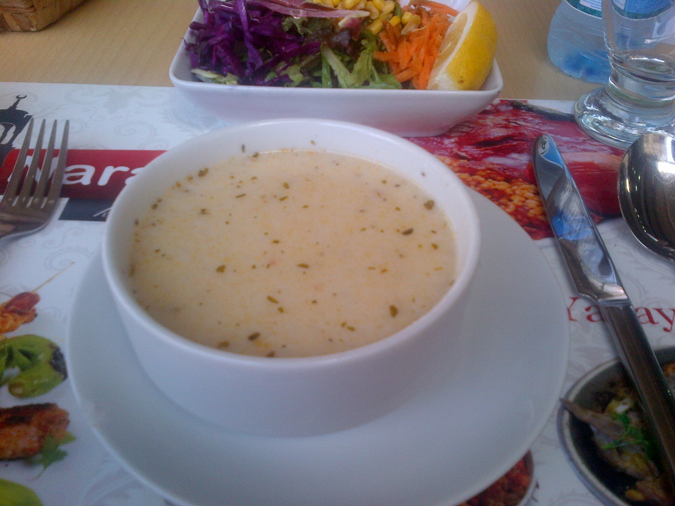 Yayla çorbası — a turkish main course dish from Turkey — featuring yogurt-based, herb-forward, rice-thickened