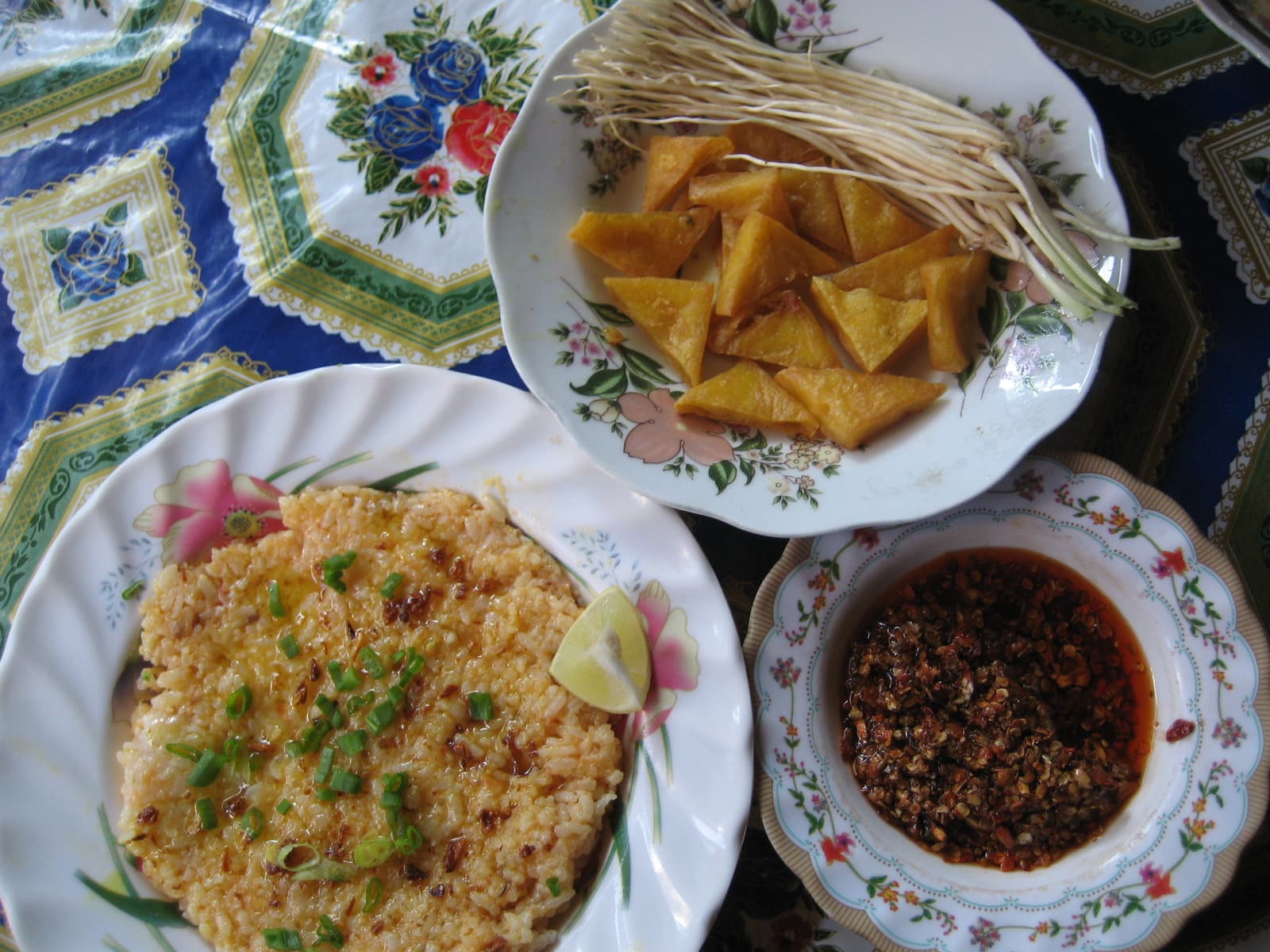 Htamin jin — a burmese main course dish from Myanmar — featuring fermented, kneaded, lake fish