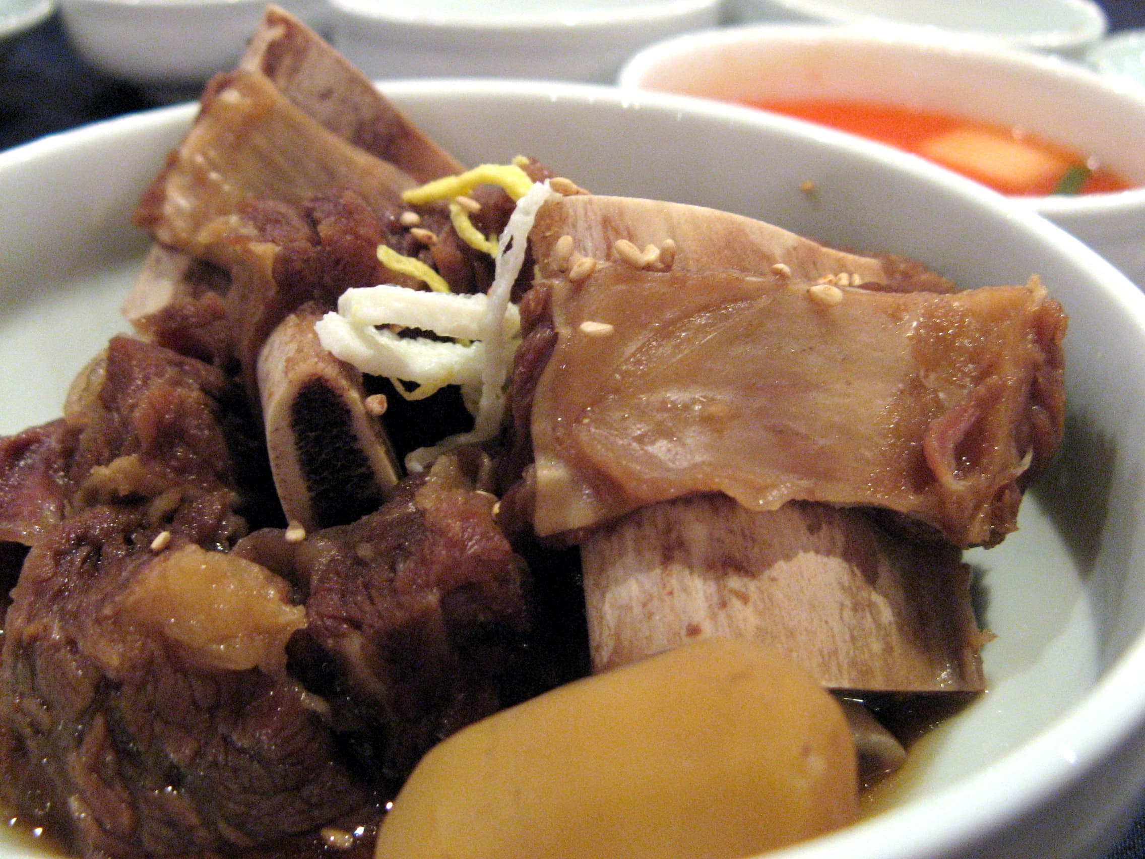 Jjim — a korea cuisine main course dish from Korea — featuring braised-adjacent, reduction-focused, sauce-forward