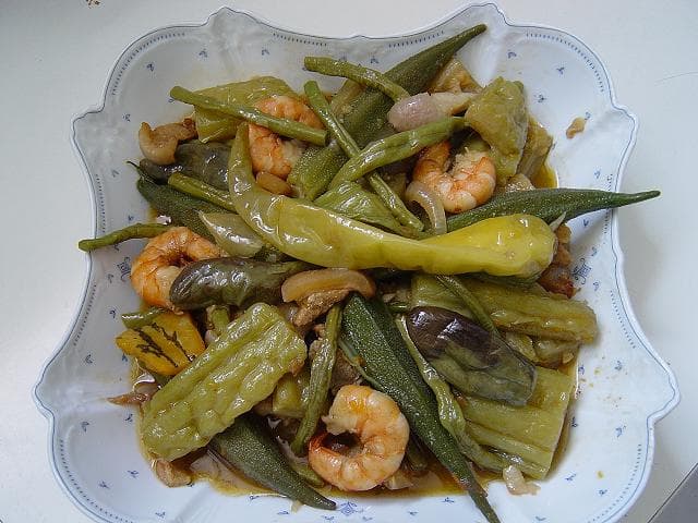 Pinakbet — a filipino main course dish from Philippines — featuring fermented, umami-forward, vegetable-forward