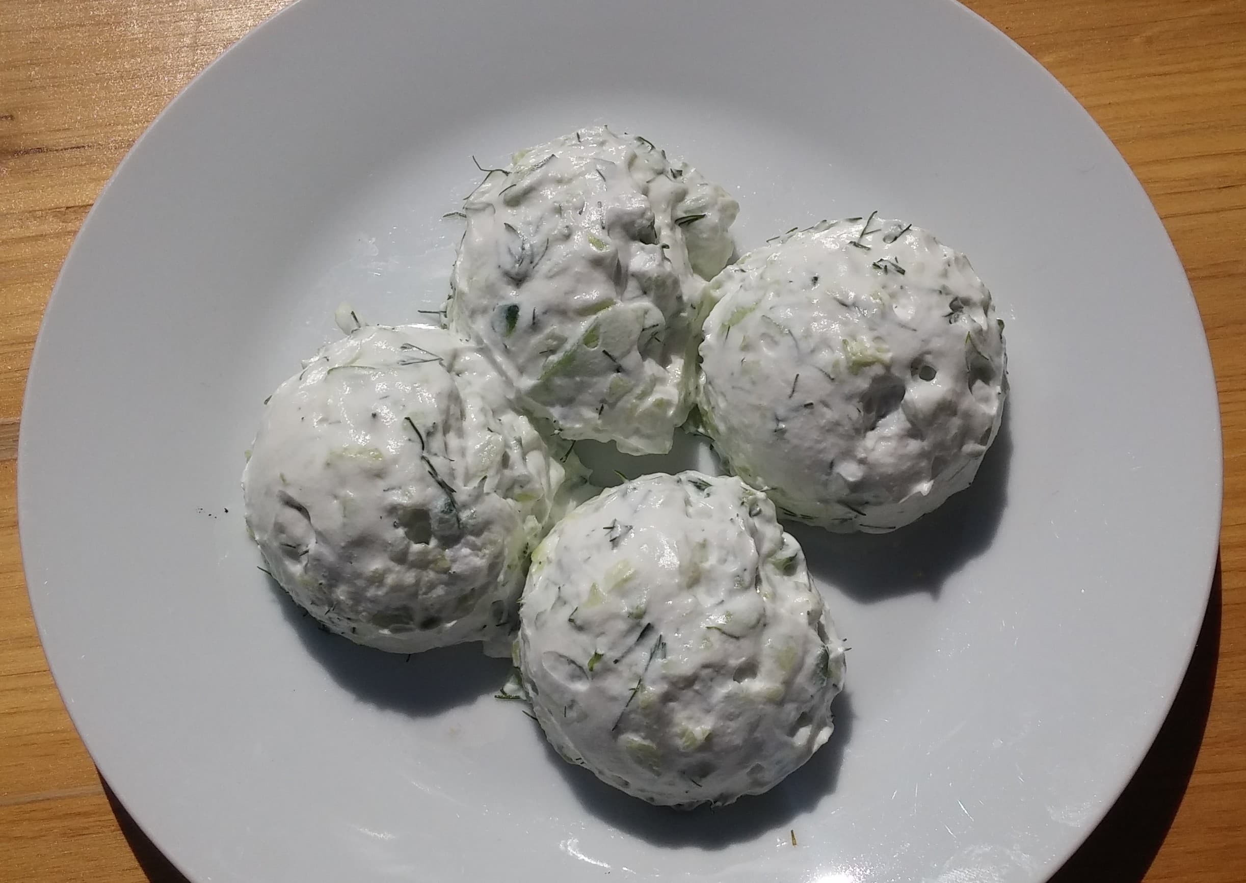 Snow White salad — a bulgarian main course dish from Bulgaria — featuring yogurt-forward, cucumber-based, herb-bright